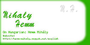 mihaly hemm business card