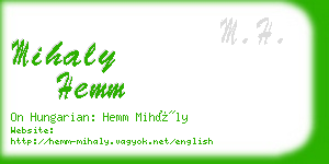 mihaly hemm business card